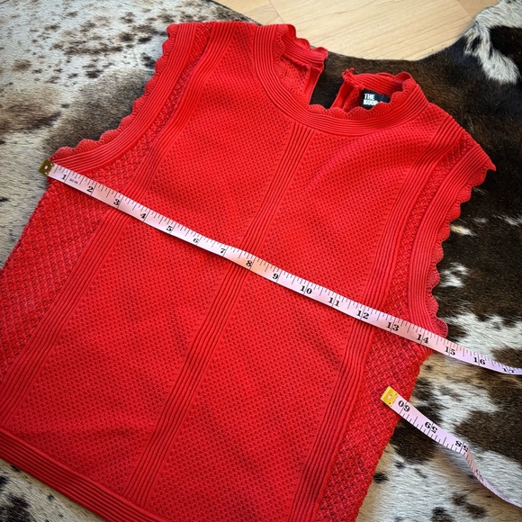 THE KOOPLES Romantic Mixed Knit Crop Top In Orange Size Medium - Picture 6 of 7